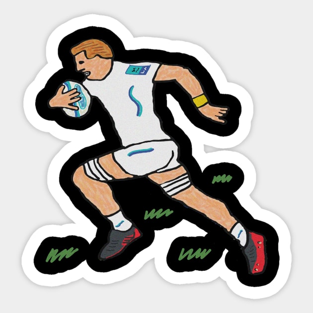 Rugby Sticker by Mark Ewbie